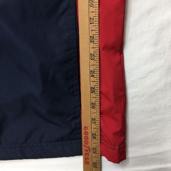 90s REEBOK Windbreaker Jacket Mens L Red Blue Zip Rip Stop Mesh Raglan Vintage - Picture 14 of 16